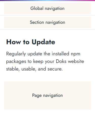 Navigation Structure Mobile